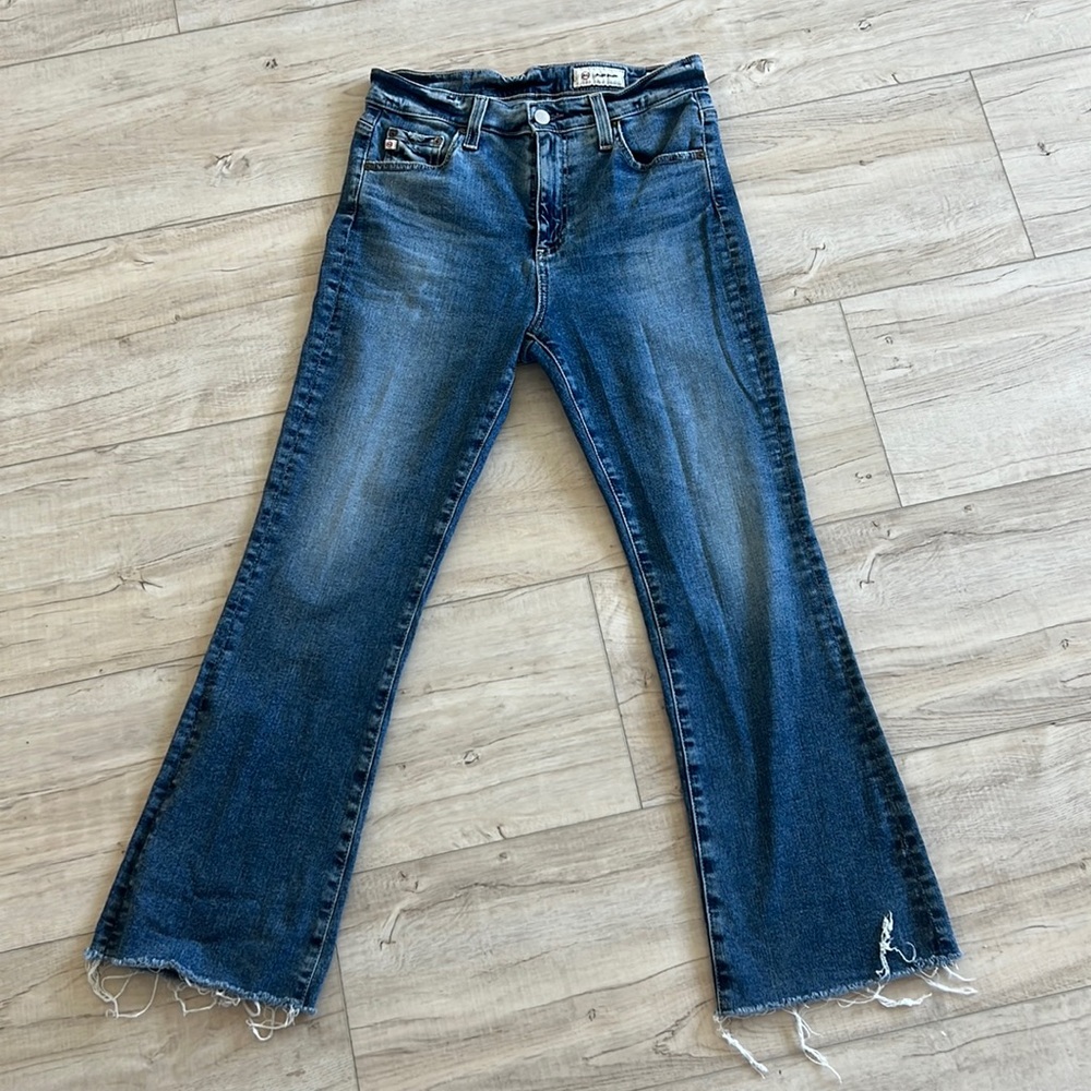 Adriano AG-ED denim jeans Farrah Boot Crop high rise fit women’s size 28